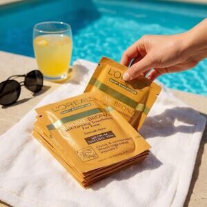 L'Oreal Paris Sublime Bronze Self-Tanning Face Single Use Towelettes 5 Ct Med.